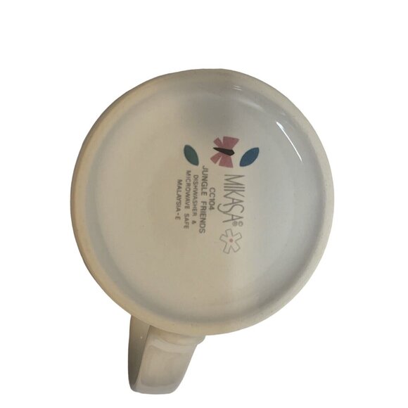 Mikasa Jungle Friends Leopard Coffee Mug Stoneware Cheetah Parrots Giraffe - Picture 8 of 10